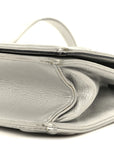 Metallic Grained Calfskin Medium D1ORama Flap Bag Silver