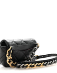 Goatskin Quilted CHNL 19 Waist Bag Black