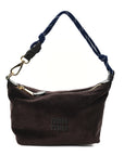 Corduroy Pouch Bag Ebony Baltic Blue