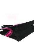 Canvas Embroidered Large Miss D1OR Graffiti Book Tote Fuchsia Purple