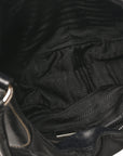 Tessuto Nylon Moon Shoulder Bag Black