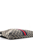 GG Supreme Monogram Web Flat Messenger Bag Navy