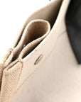 Linen Calfskin Rive Gauche Tote Optic White