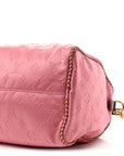Satin Monogram Paris Tokyo Embroidered Speedy P9 Bandouliere 40 Dark Pink