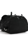 Re-Nylon Vela Saffiano Medium Backpack Black
