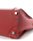 Drummed Calfskin Micro Luggage Merlot