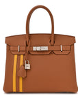 Togo Swift Officier Birkin 30 Gold Ambre