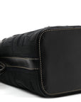 Canvas Vitello King F is FNDI FF Embroidered Mini Mon Tresor Bucket Bag Black