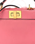 Shiny Nappa Micro Peekaboo Iconic Satchel Rosa Fluo