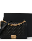 Caviar Quilted New Medium Boy Flap Black