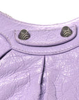 Extra Supple Calfskin Crocodile Embossed Le Cagole Shoulder Bag XS Lilac