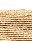 Raffia Calfskin Small Loop Top Handle Natural Burned Orange