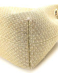 Metallic Woven Bon Bon Bag Champagne