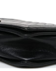 Lambskin Quilted Large Boy Flap Black
