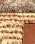 Calfskin Raffia Anagram Paulas Ibiza Pochette Bag Natural Tan