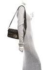 Fabric Jacquard FF 1974 Medium Baguette Tobacco Moro Black