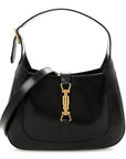 Boarded Dyana Lux Calfskin Small Jackie 1961 Hobo Black