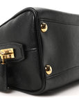 Saffiano Lux Mini Boston Crossbody Bag Black