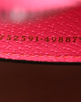 GG Supreme Monogram Textured Dollar Calfskin Web Ophidia Small Crossbody Bag Beige Ebony Fuchsia
