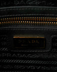 Re-Nylon Saffiano Medium Re-Edition 1978 Top Handle Bag Black