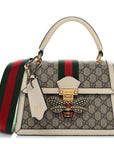 GG Supreme Monogram Small Queen Margaret Top Handle Bag White