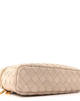 Suede Intrecciato Bang Bang Vanity Case Ecru