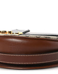 GG Supreme Monogram Calfskin Small Padlock Messenger Shoulder Bag Beige Black Cuir