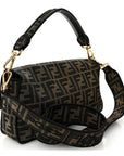 Fabric Jacquard FF 1974 Medium Baguette Tobacco Moro Black