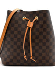 Damier Ebene Neonoe MM Safran