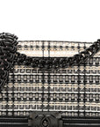 PVC Thread Woven Medium Boy Flap Black
