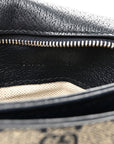 GG Supreme Monogram Textured Dollar Calfskin Web Medium Blondie Top Handle Shoulder Flap Bag Beige Blue