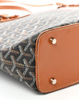 Goyardine Stripe Sac Marie Galante GM Black Gold