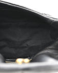 Lambskin Quilted Toy Loulou Puffer Monogram Chain Satchel Black