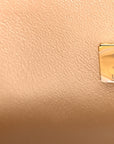 Metallic Goatskin Quilted Mini Rectangular Flap Gold