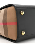Calfskin Mega Check Small Banwell Tote Black