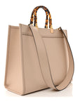 Vitello King Plexiglass Logo Embossed Medium FNDI Sunshine Shopper Tote Poudre