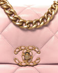 Lambskin Quilted Medium CHNL 19 Flap Light Pink