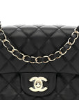 Lambskin Quilted Mini Rectangular Flap Black