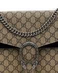 GG Supreme Monogram Medium Dionysus Shoulder Bag Black
