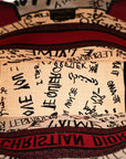Canvas Embroidered Medium D1ORamour Graffiti Book Tote Latte Multicolor