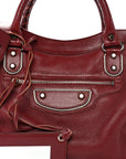 Chevre Silver Metallic Edge Hardware City Cassis