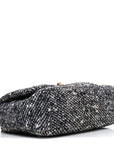 Tweed Quilted Medium CHNL 19 Flap Grey