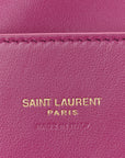 Smooth Calfskin Suede Medium Reversible Monogram Kate Satchel Rose Rubis