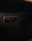 Saffiano Lux Medium Galleria Double Zip Tote Black