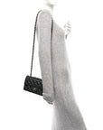 Lambskin Quilted Mini Rectangular Flap Black
