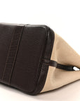 Toile Buffle Gala Garden Party Tote 36 MM Marron Fonce