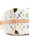 LV X TM Monogram Multicolor Keepall Bandouliere 45 White
