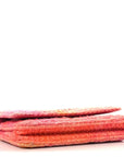 Wool Tweed Lambskin Quilted CHNL 19 Wallet On Chain WOC Coral Pink
