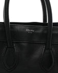 Drummed Calfskin Mini Luggage Black