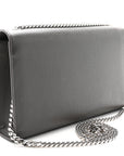 Grain De Poudre Medium Classic Monogram Kate Satchel Earth Grey